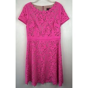 Focus by Shani Womens Dress 12 Laser Cut Pink Nude Wedding Cocktail Party Event